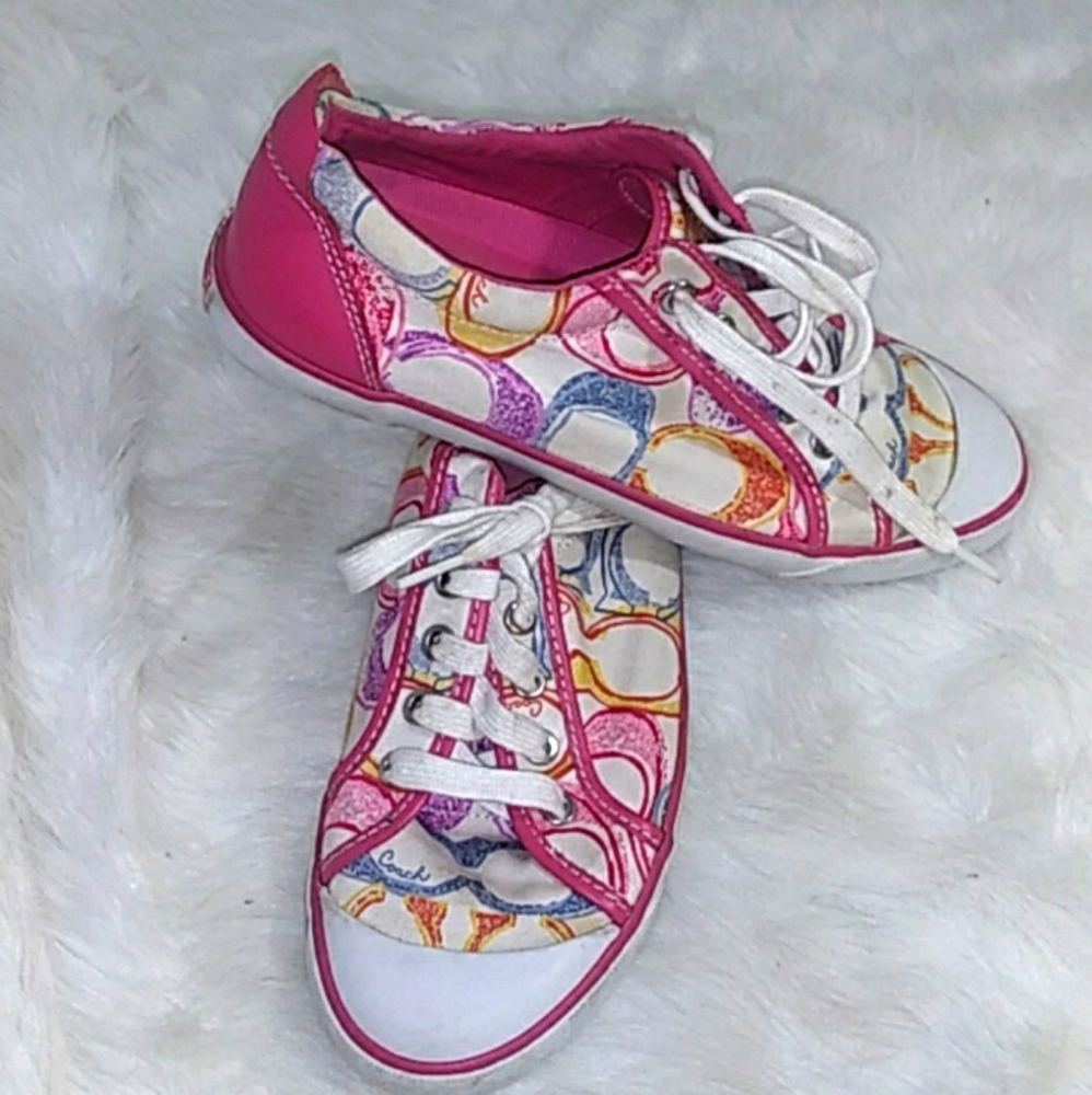 Coach retro rainbow sneakers